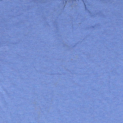 Next Womens Blue V-Neck Acrylic Pullover Jumper Size M - Frill