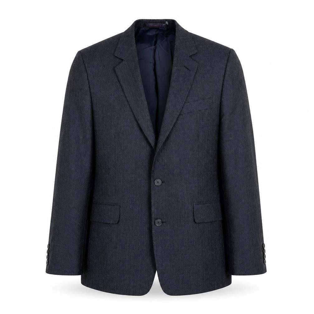 Hammond & CO Mens Blue Check Wool Jacket Suit Jacket Size 40 Regular