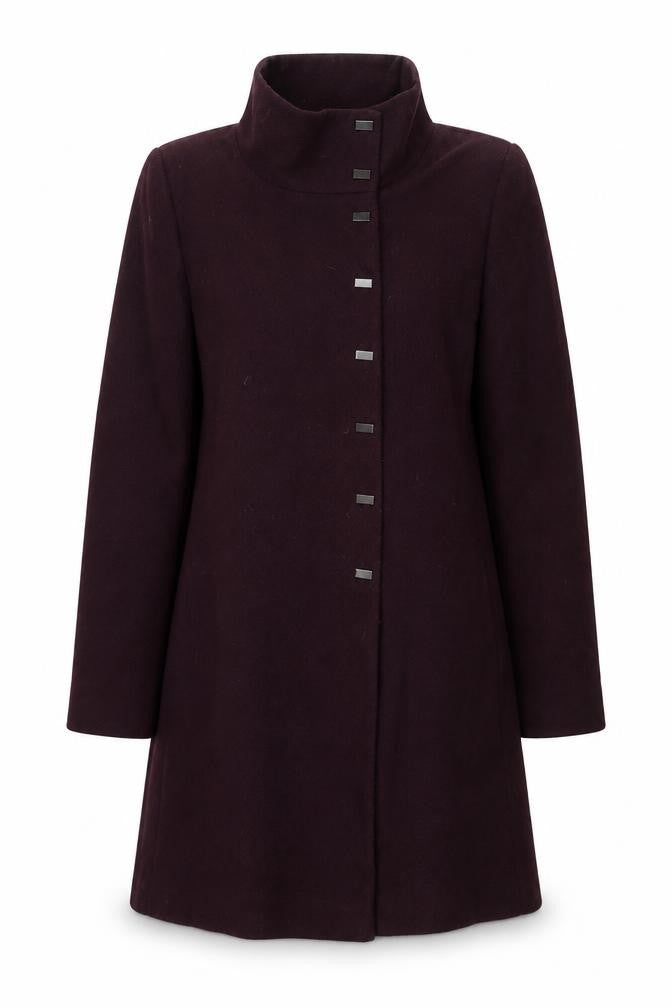 Debenhams Womens Purple Overcoat Coat Size 14 Button