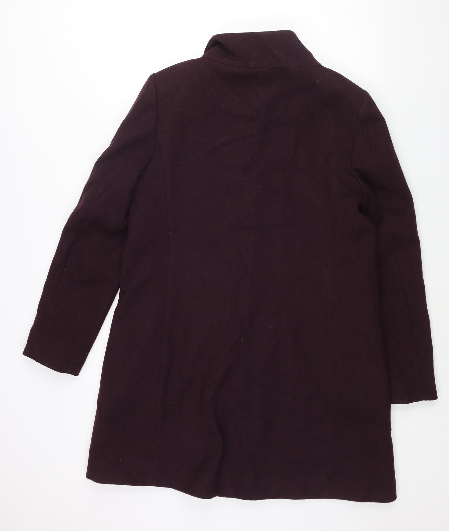 Debenhams Womens Purple Overcoat Coat Size 14 Button