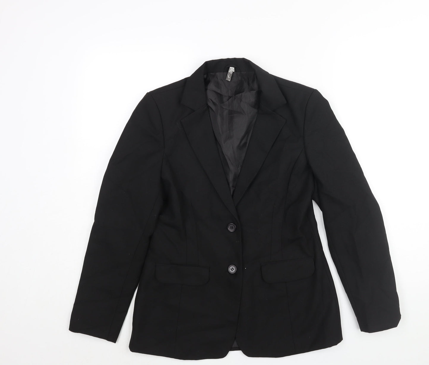 Pose Womens Black Polyester Jacket Suit Jacket Size L