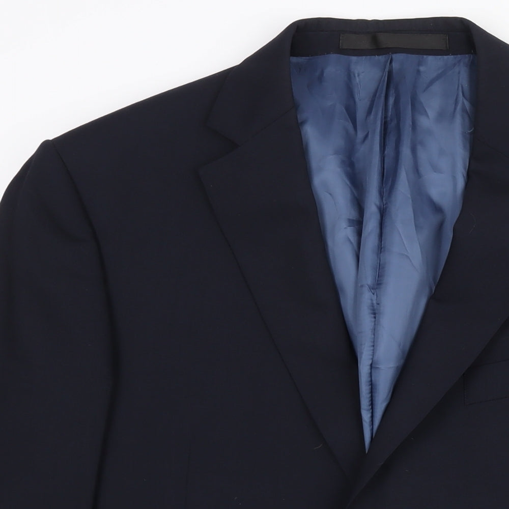 Marks and Spencer Mens Blue Wool Jacket Suit Jacket Size 40 Regular