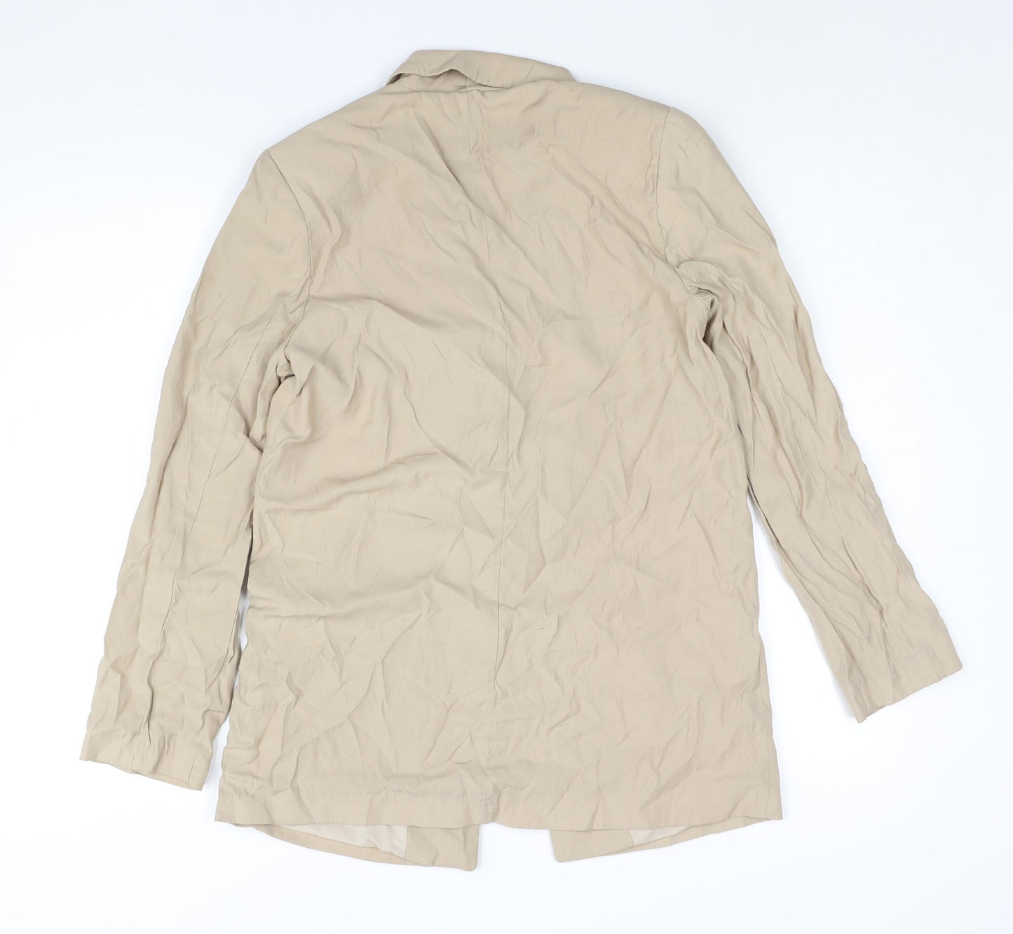 H&M Womens Brown Jacket Blazer Size 8 Button