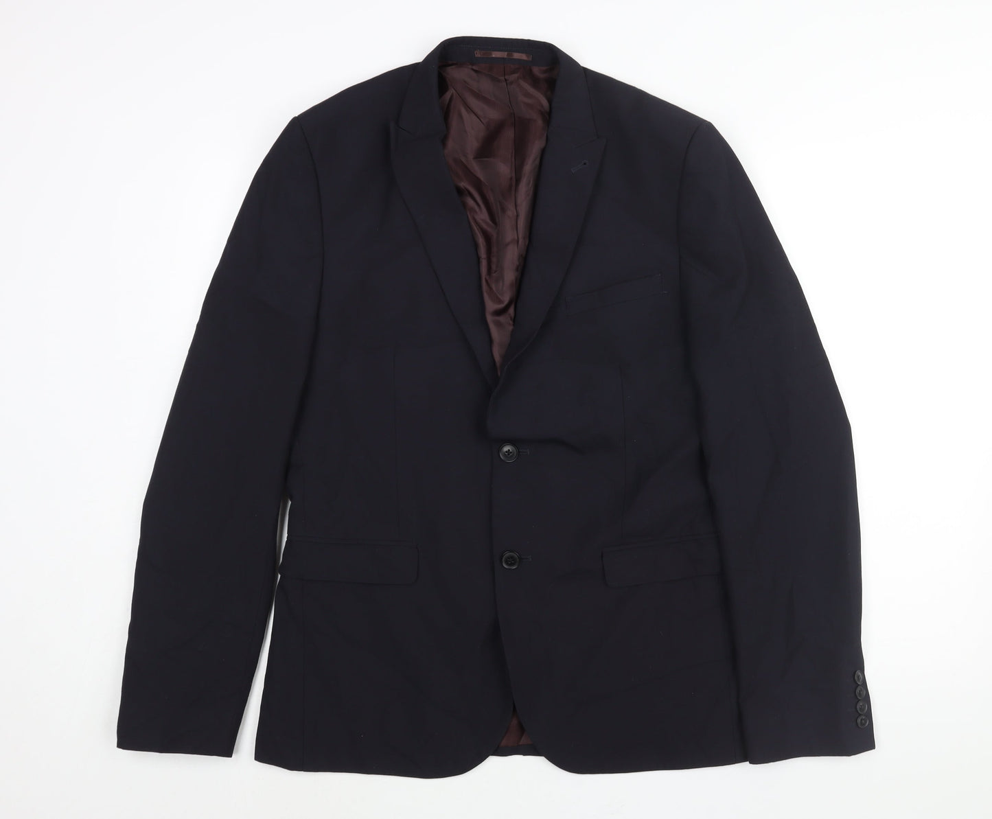 NEXT Mens Blue Polyester Jacket Suit Jacket Size 42 Regular