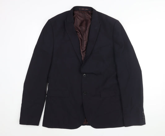 NEXT Mens Blue Polyester Jacket Suit Jacket Size 42 Regular