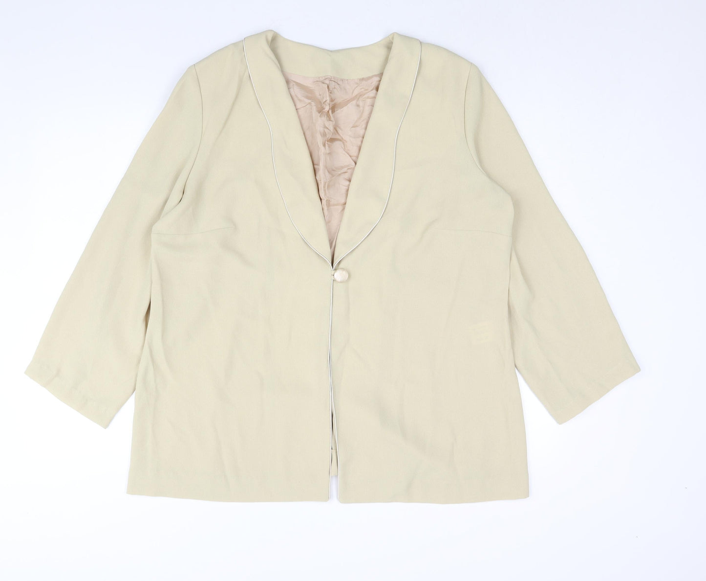 Roman Womens Beige Jacket Size 20 Button
