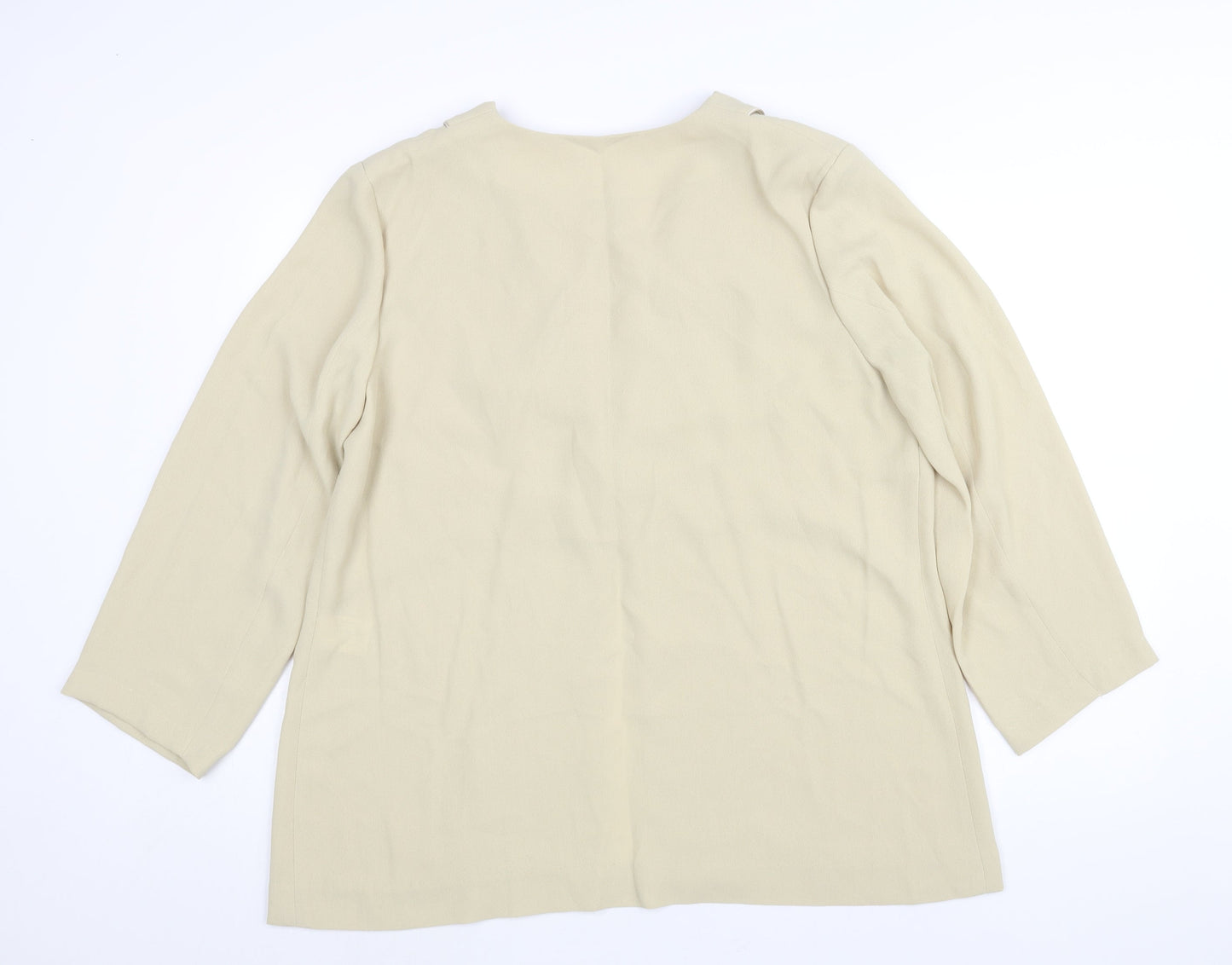 Roman Womens Beige Jacket Size 20 Button