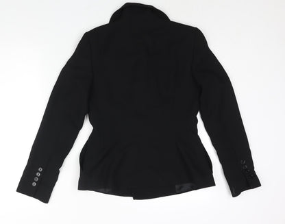 Zara Womens Black Jacket Blazer Size S Button