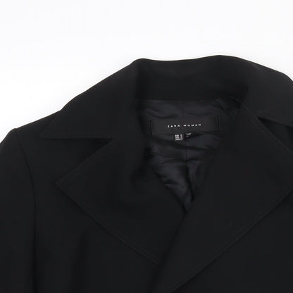 Zara Womens Black Jacket Blazer Size S Button