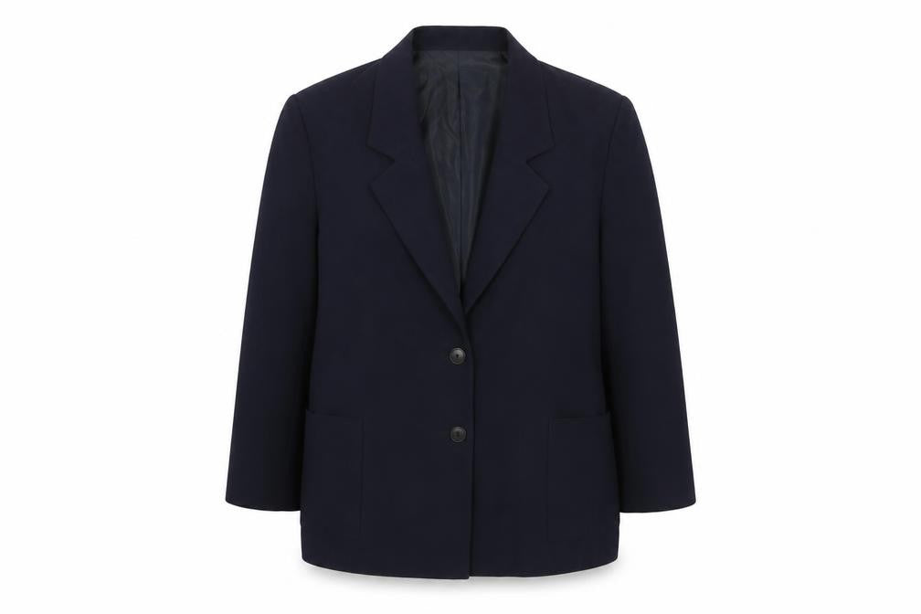 Essentials Womens Blue Polyester Jacket Suit Jacket Size 18