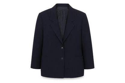 Essentials Womens Blue Polyester Jacket Suit Jacket Size 18