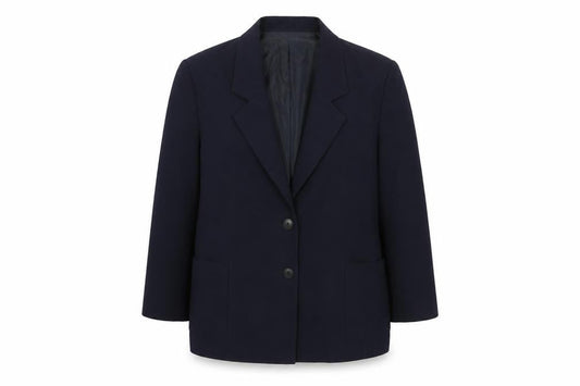 Essentials Womens Blue Polyester Jacket Suit Jacket Size 18