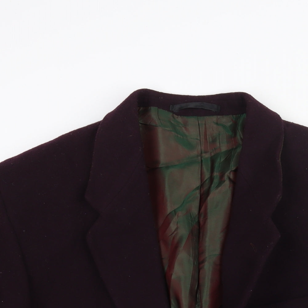 Nico Mens Purple Jacket Blazer Size 40 Button - Vintage