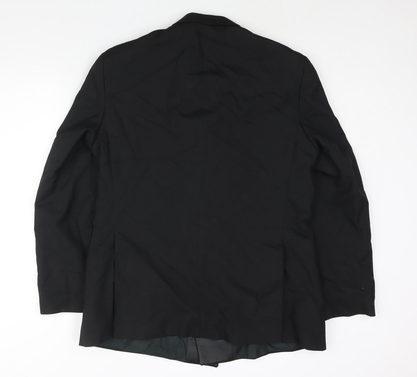 Hector James Mens Black Polyester Tuxedo Suit Jacket Size 42 Regular - Satin Lapel