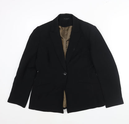 Additional front view of Principles women’s black polyester jacket suit jacket, size UK 12
