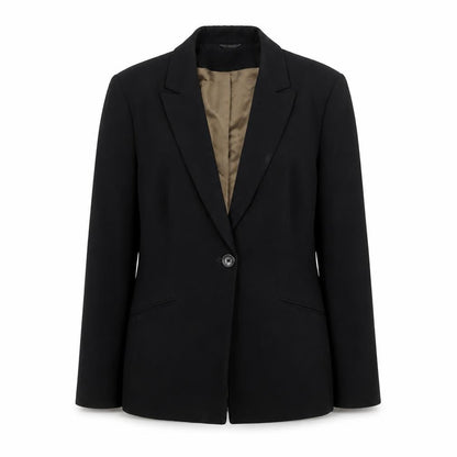 Front view of Principles women’s black polyester jacket suit jacket, size UK 12
