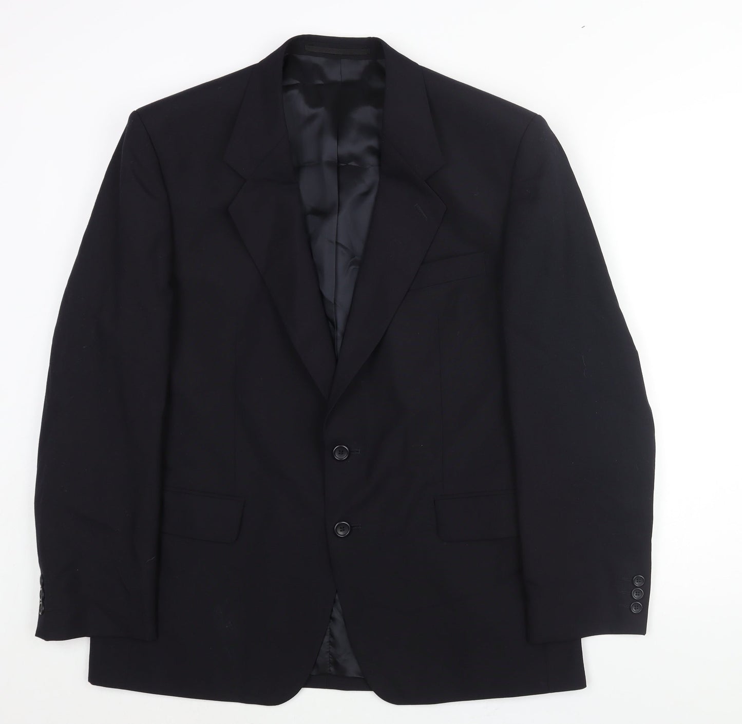 Varteks Mens Black Polyester Jacket Suit Jacket Size 42 Regular