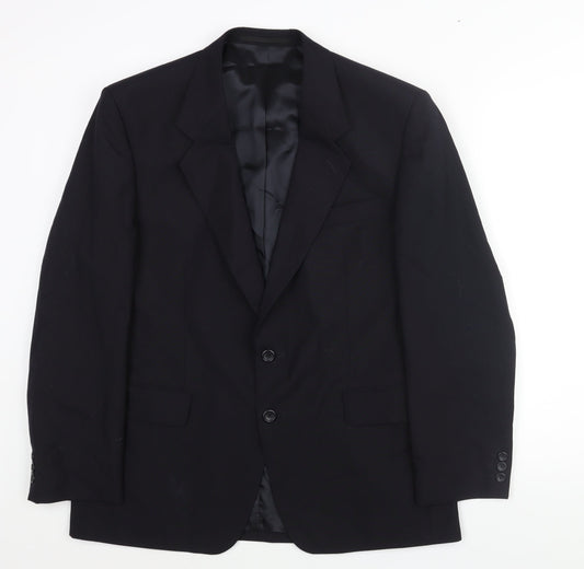 Varteks Mens Black Polyester Jacket Suit Jacket Size 42 Regular