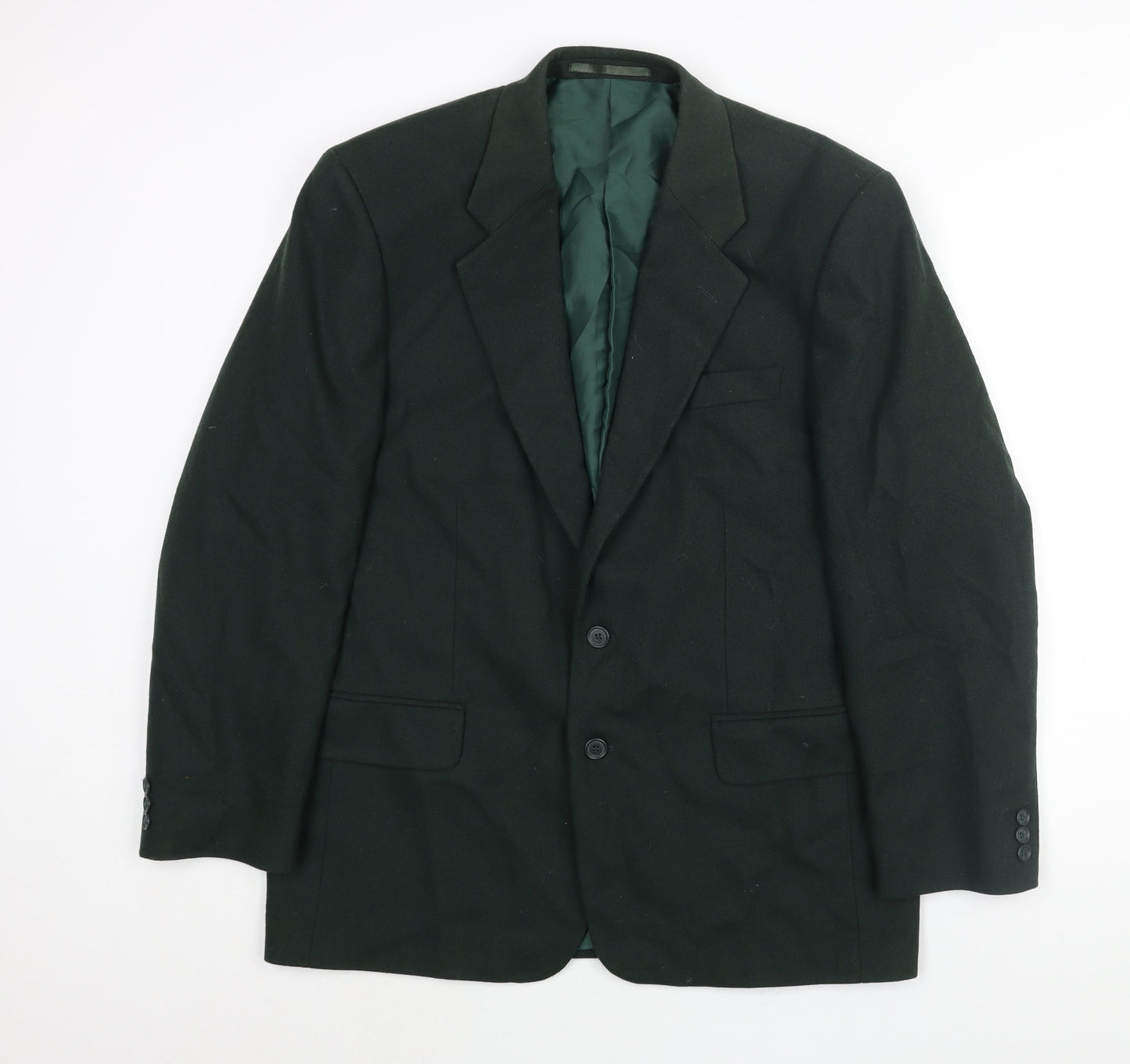 Burton Mens Green Wool Jacket Suit Jacket Size 40 Regular