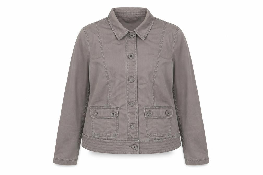 Casual Club Womens Brown Jacket Size 14 Button