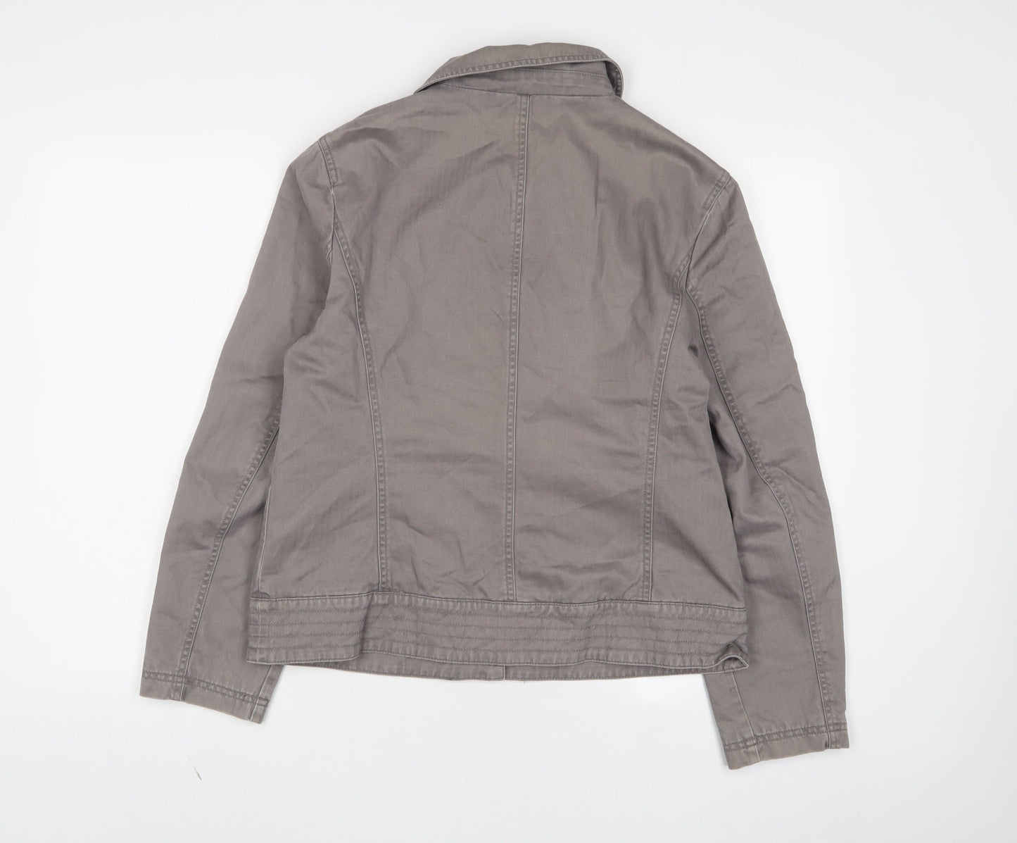 Casual Club Womens Brown Jacket Size 14 Button