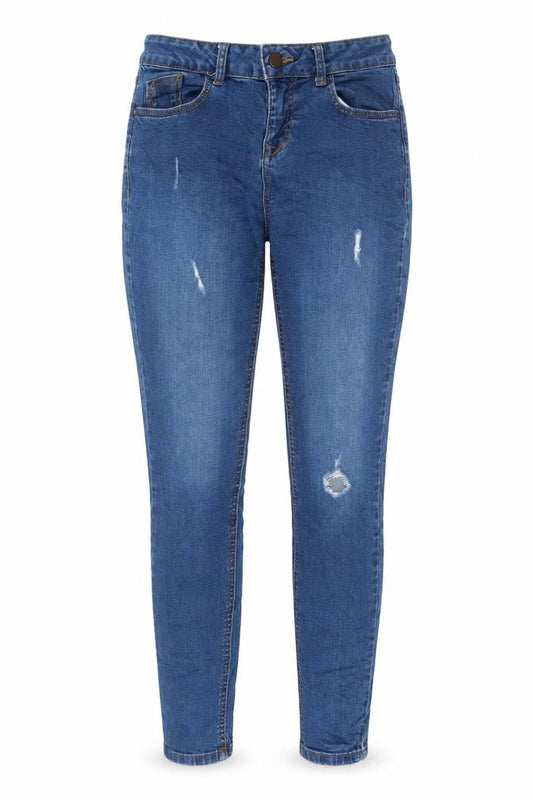 Dorothy Perkins Womens Blue Cotton Skinny Jeans Size 8 L31 in Regular Zip