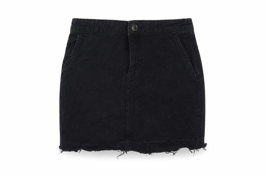 BDG Womens Black Cotton A-Line Skirt Size XS Zip