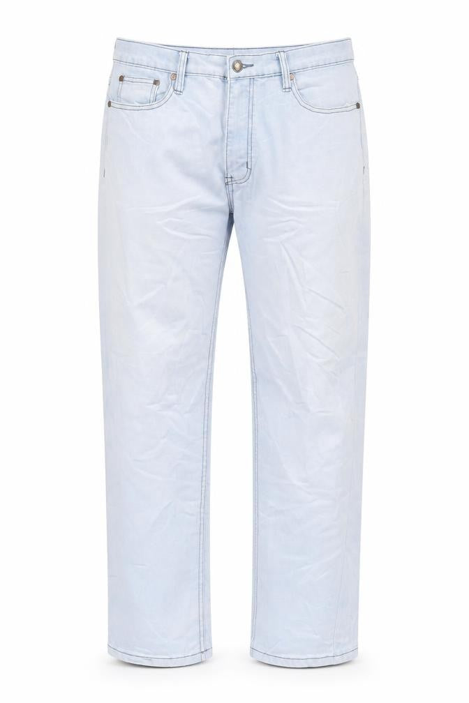 Cotton Traders Mens Blue Cotton Straight Jeans Size 34 in L29 in Regular Zip