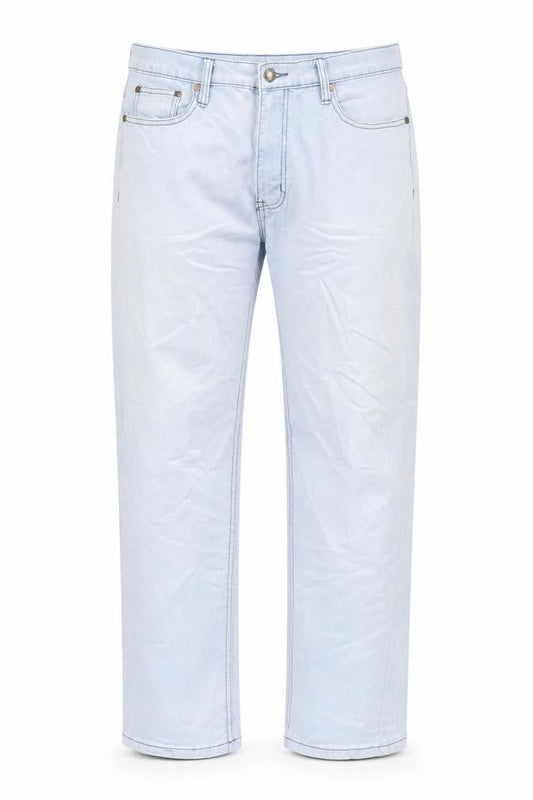 Cotton Traders Mens Blue Cotton Straight Jeans Size 34 in L29 in Regular Zip