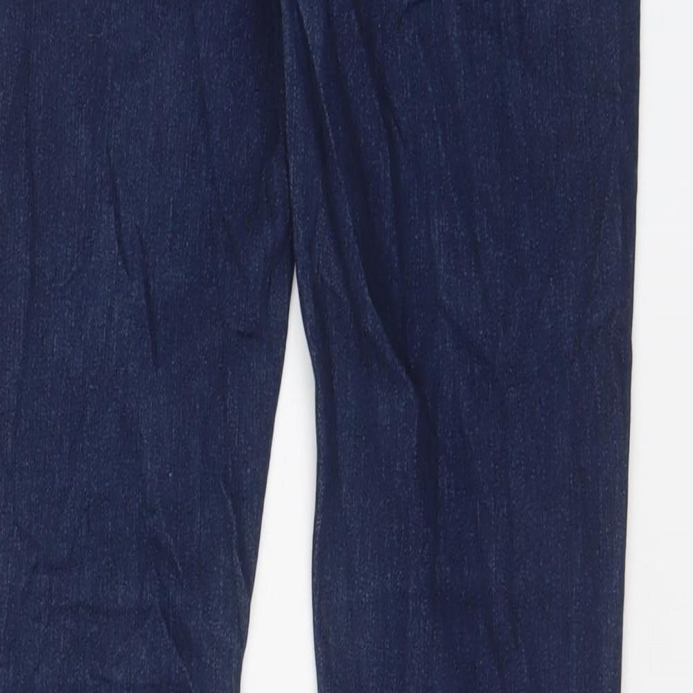 H&M Womens Blue Cotton Skinny Jeans Size 28 L29 in Regular Zip