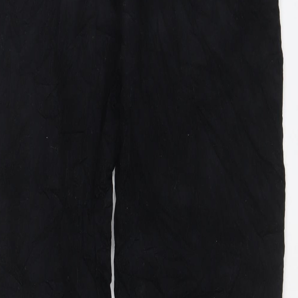 Mango Womens Blue Cotton Trousers Size S L27 in Regular Drawstring