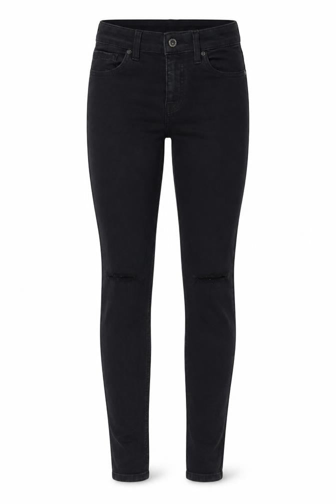 Topshop Womens Black Cotton Skinny Jeans Size 26 in L32 in Regular Zip