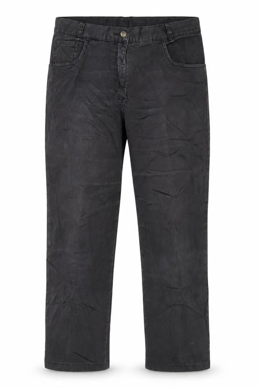 Cappuccini Mens Grey Cotton Straight Jeans Size 32 in L29 in Regular Zip