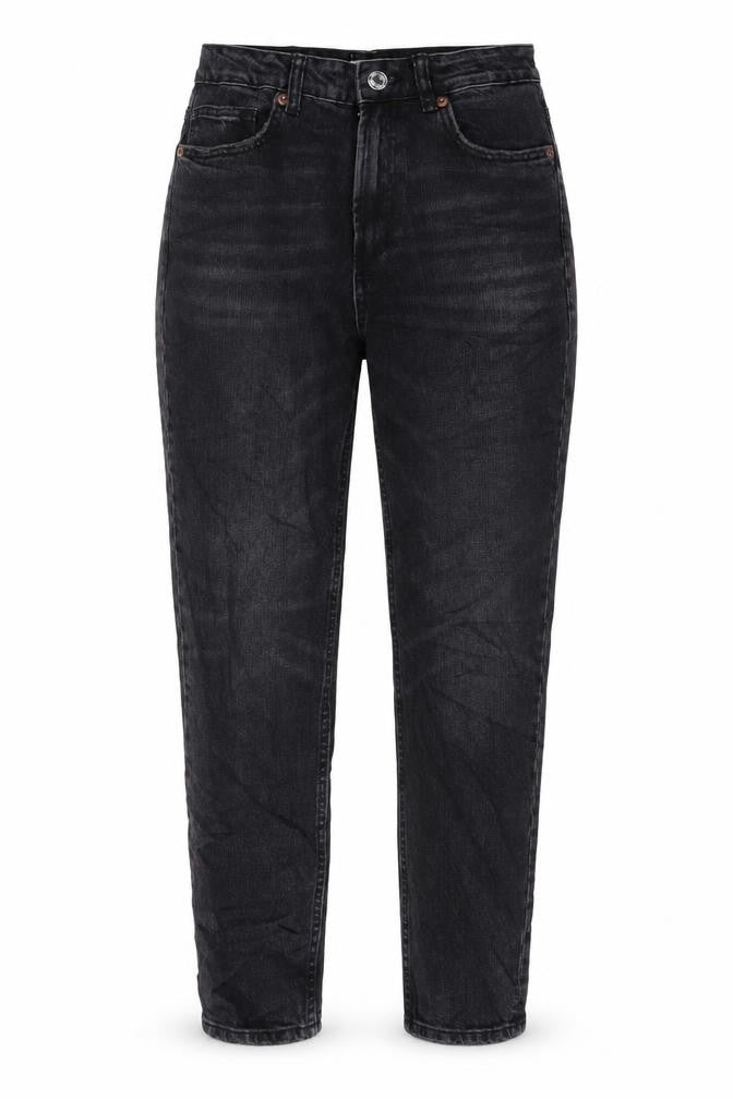 Zara Womens Black Cotton Tapered Jeans Size 8 L28 in Regular Zip