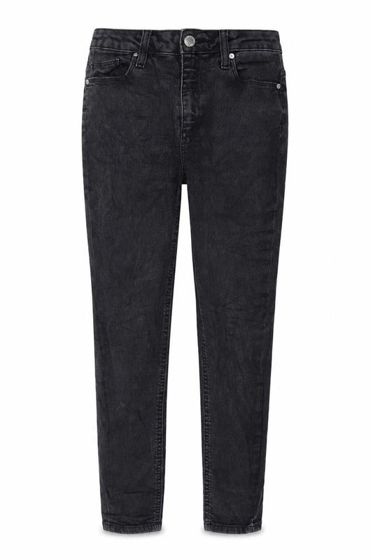Miss Selfridge Womens Grey Cotton Skinny Jeans Size 10 L26 in Regular Zip