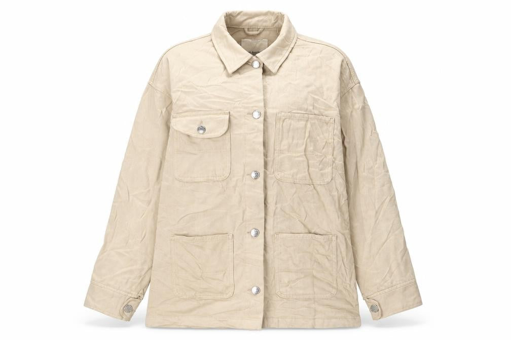 Monki Womens Beige Jacket Size S Button