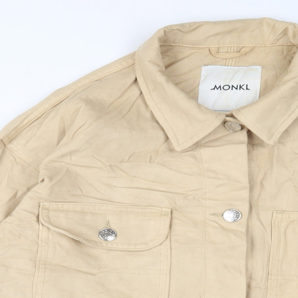 Monki Womens Beige Jacket Size S Button