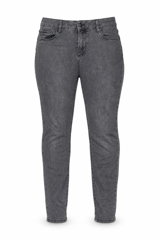 Indigo Womens Grey Cotton Skinny Jeans Size 14 L28 in Regular Zip