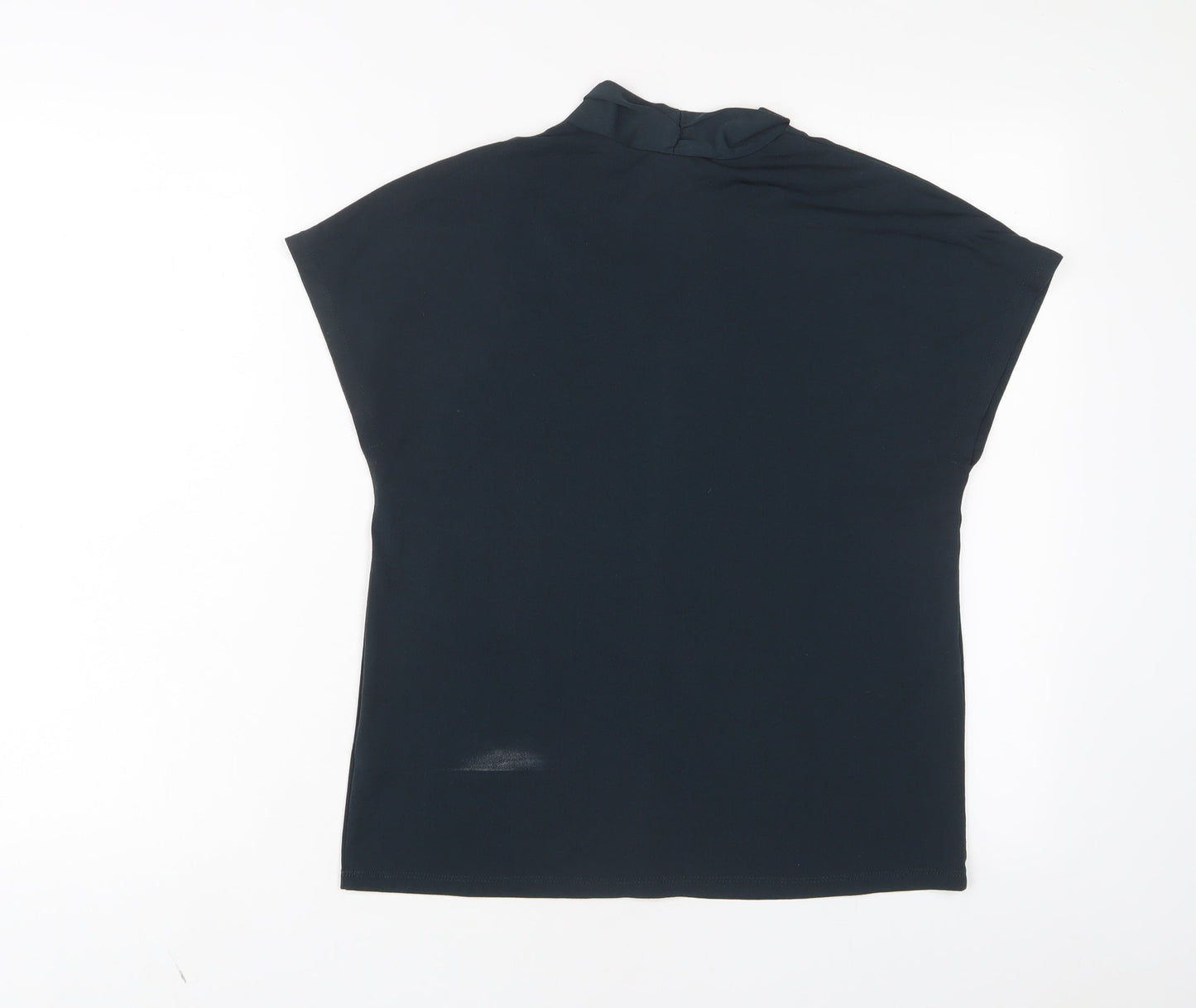 H&M Womens Green Polyester Basic T-Shirt Size S V-Neck