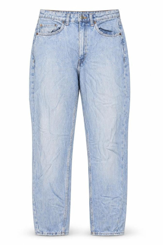 Weekday Womens Blue Cotton Straight Jeans Size 28 in L28 in Regular Zip