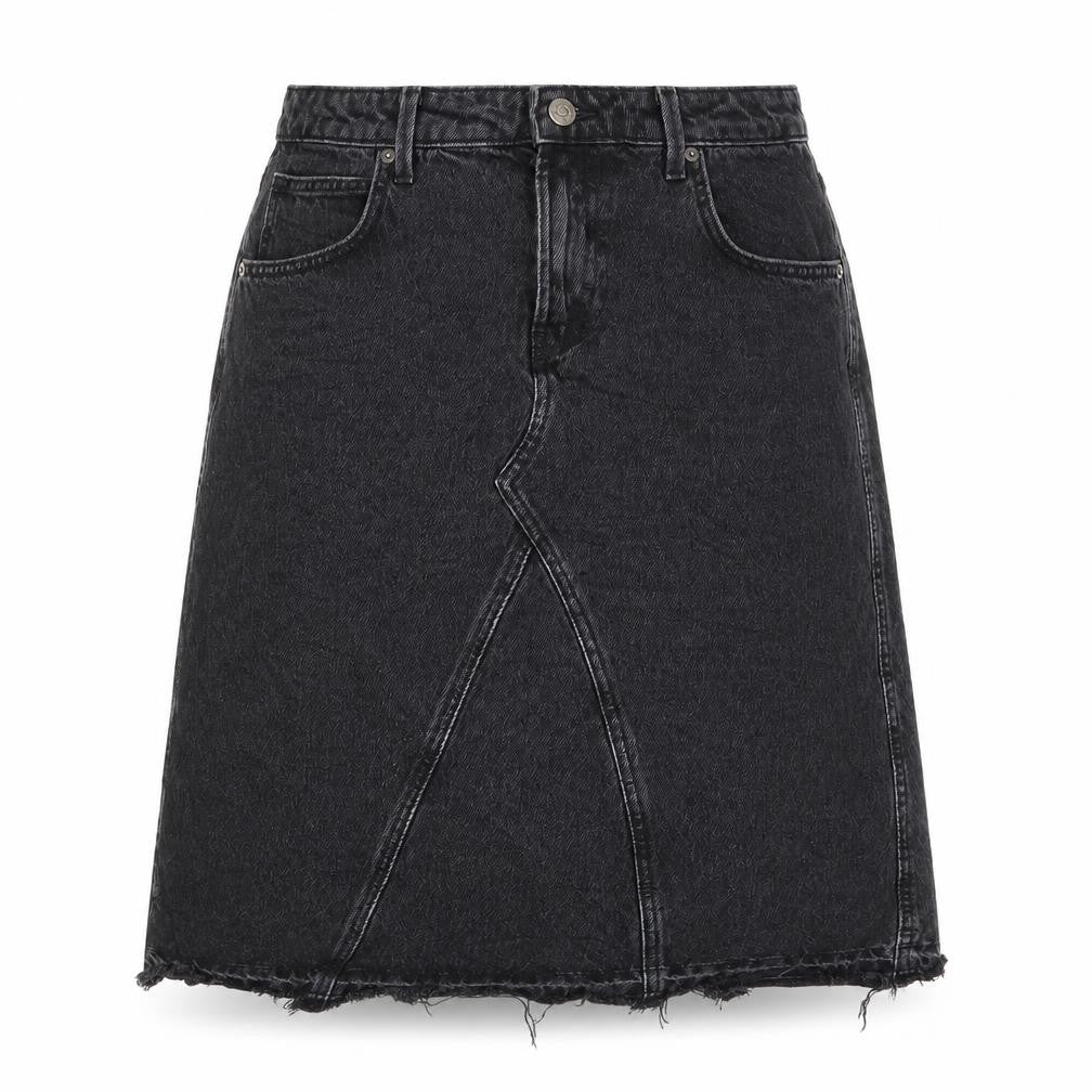ONLY Womens Black Cotton A-Line Skirt Size M Zip