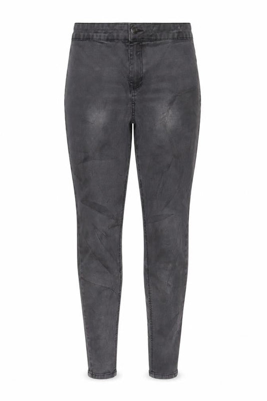 TU Womens Grey Cotton Skinny Jeans Size 14 L27 in Regular Zip