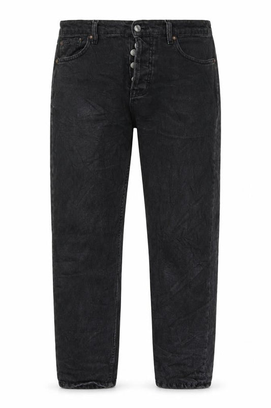 Topman Mens Black Cotton Straight Jeans Size 32 in L32 in Regular Button