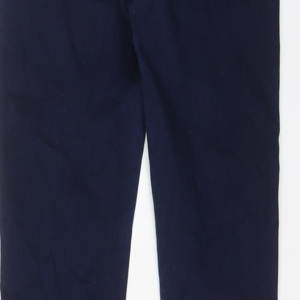 Marks and Spencer Womens Blue Cotton Skinny Jeans Size 10 L27 in Regular Zip - Ankle Zips