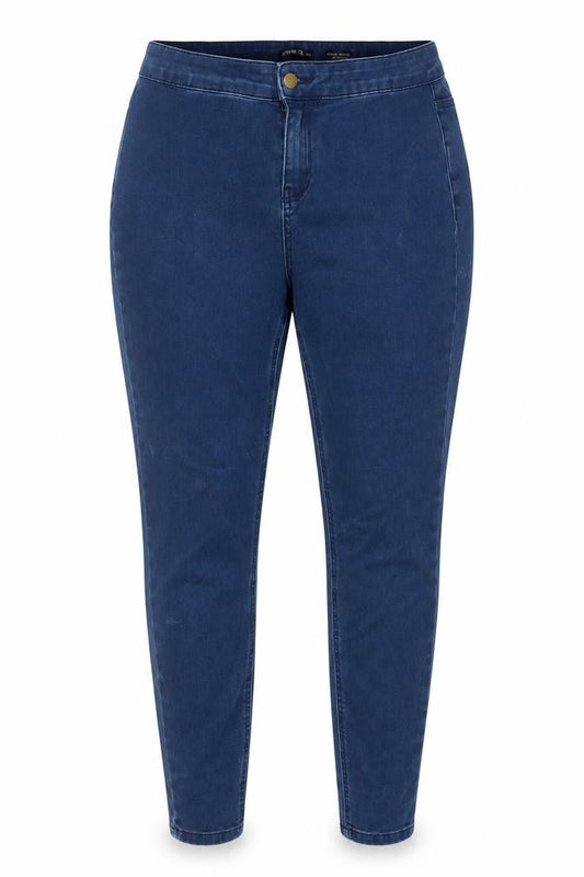 TU Womens Blue Cotton Skinny Jeans Size 12 L27 in Regular Zip