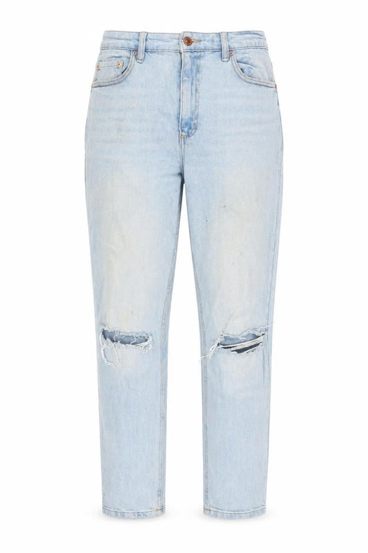 Pull&Bear Womens Blue Cotton Straight Jeans Size 12 L28 in Regular Zip