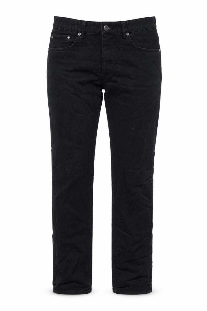 Spoke Womens Black Cotton Blend Straight Jeans Size 30 in L28.5 in Regular Button