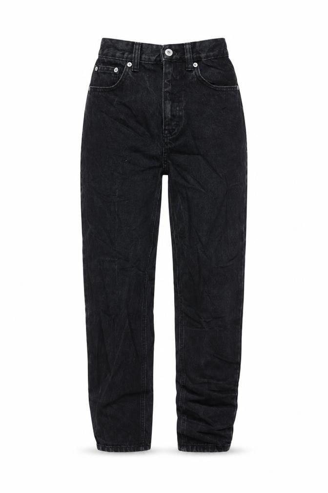 Pull&Bear Womens Black Cotton Mom Jeans Size 8 L26.5 in Regular Zip
