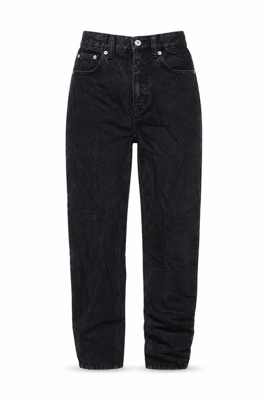 Pull&Bear Womens Black Cotton Mom Jeans Size 8 L26.5 in Regular Zip