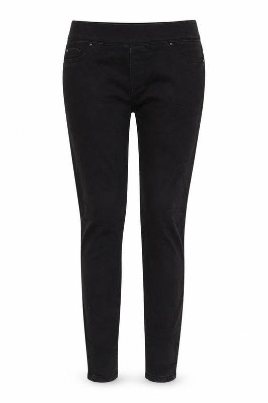Denim & Co. Womens Black Cotton Blend Jegging Jeans Size 12 L29 in Regular